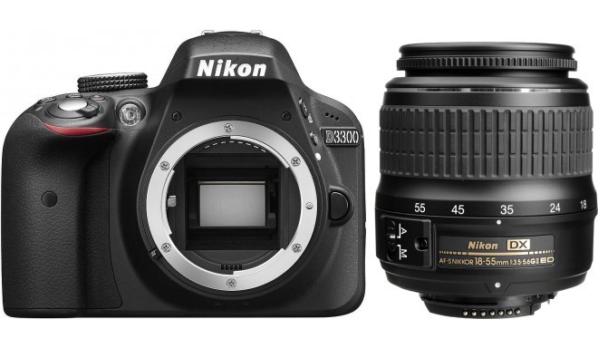 Nikon D3300 + 18-55мм II Kit, черный