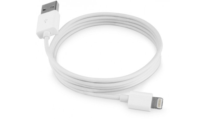 Omega кабель Lightning 2м, белый (43133)