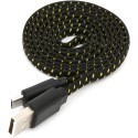 Omega cable USB - microUSB 1m, black/yellow