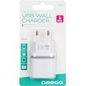 Omega USB charger 1000mA, white (43136)
