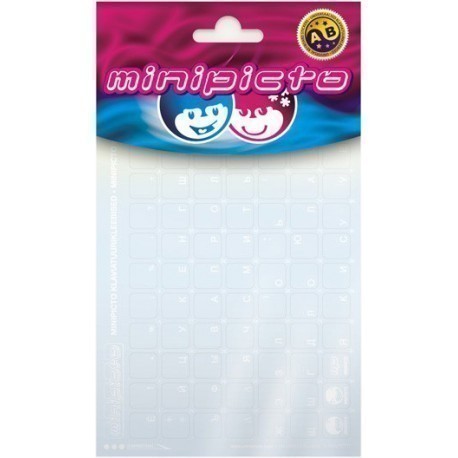 Minipicto klaviatuurikleebis RUS KB-UNICLR-RU-WHT, matt valge