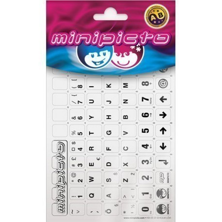 Minipicto klaviatuurikleebis KB-EE-LAP01GRY, hall/must