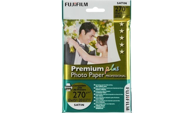 Fujifilm fotopaber 10x15 Premium Plus poolläikiv 270g 20 lehte