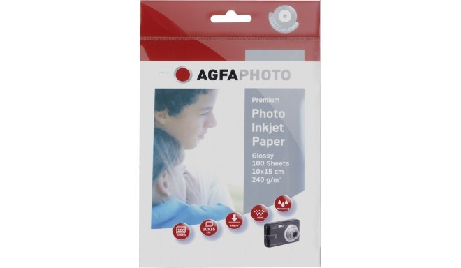 Agfaphoto fotopaber 10x15 Premium läikiv 240g 100 lehte
