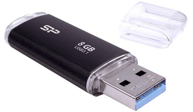 Silicon Power mälupulk 8GB Blaze B02 USB 3.1, must