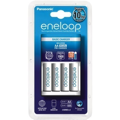 Panasonic eneloop зарядное устройство для батареек BQ-CC51 + 4x1900