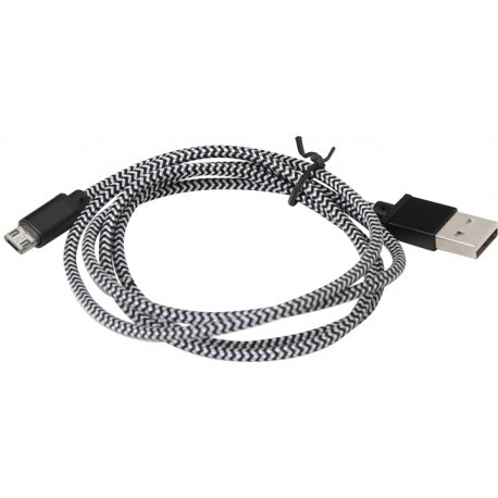 Platinet kabelis microUSB - USB 1m appīts, melns