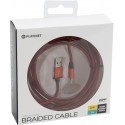 Platinet cable USB - Lightning 2m braided, red