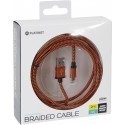 Platinet cable USB - Lightning 2m braided, orange