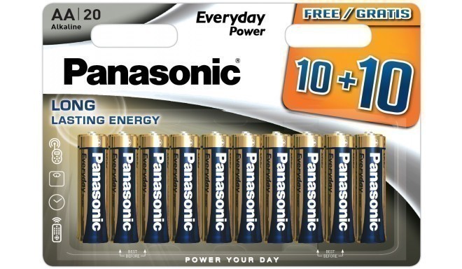 Panasonic Everyday Power patarei LR6EPS/20BW (10+10)