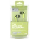 Omega Freestyle earphones + microphone FH1012, green