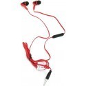 Omega Freestyle earphone + microphone FH1012, red