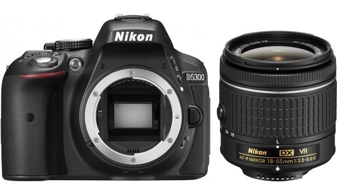 Nikon D5300 + 18-55мм AF-P VR Kit, черный