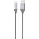 Silicon Power кабель USB-C - USB 1 м вязаный , серый (LK30AC)