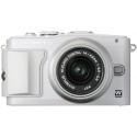 Olympus PEN Lite E-PL6 + 14-42mm II R + 40-150mm R kit, white/silver