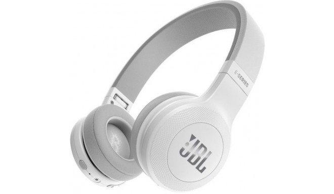 JBL juhtmevabad kõrvaklapid + mikrofon E45BT, valge