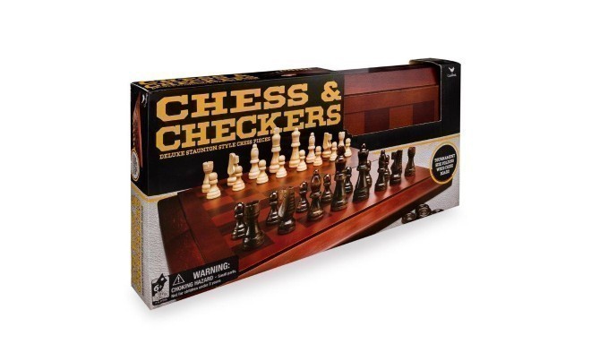 CARDINAL GAMES Komplekts Wood Chess and Checkers,  6033151