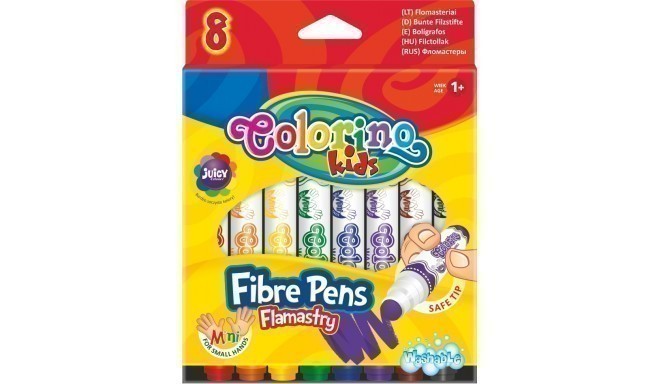 COLORINO KIDS round tip markers (8 colours), 32100PTR