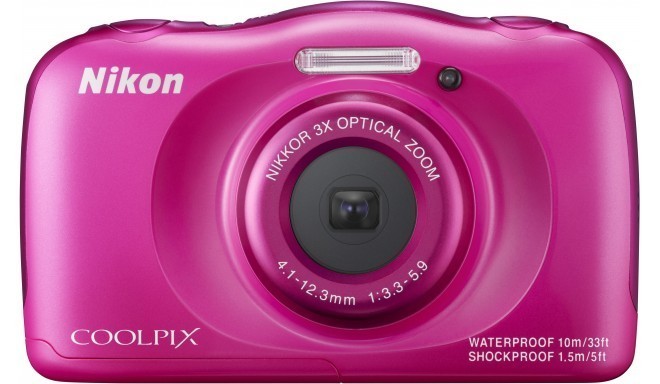 Nikon Coolpix S33, rozā