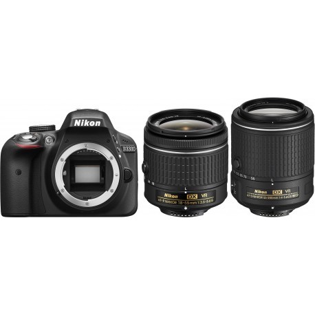 Nikon D3300 + 18-55mm AF-P VR + 55-200 VR II Kit, must