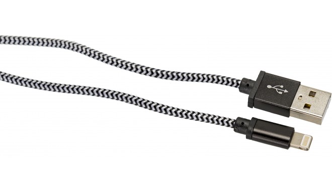 Platinet cable USB - Lightning 2m, black