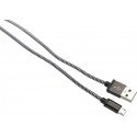 Platinet кабель USB - microUSB 2м, черный