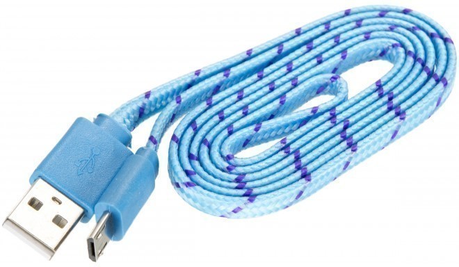 Omega кабель microUSB 1м, синий