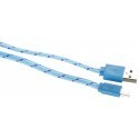 Omega кабель USB - microUSB 1м, синий/фиолетовый