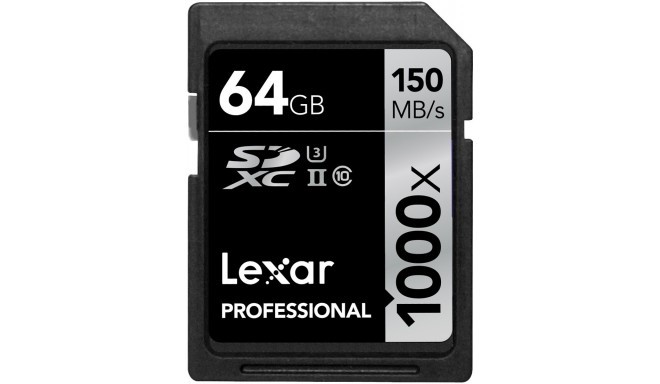 Lexar mälukaart SDXC 64GB Professional 1000x 150MB/s