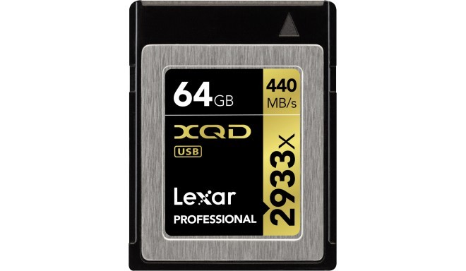 Lexar atmiņas karte XQD 2.0 64GB Professional 2933x 440MB/s