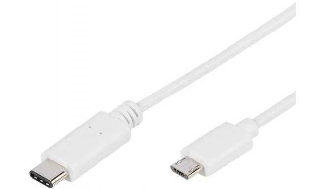 Vivanco kabelis USB-C - microUSB 2.0 1m (45289)
