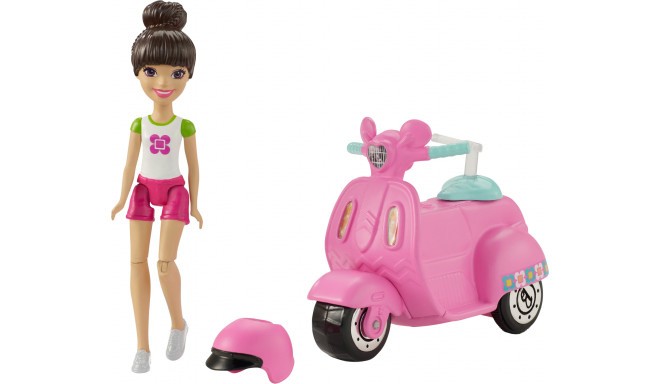 Barbie mängukomplekt On The Go Pink Scooter and Doll