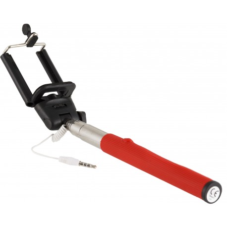 Omega ручной штатив Selfie Monopod с кабелем OMMPCR, красный (43424)