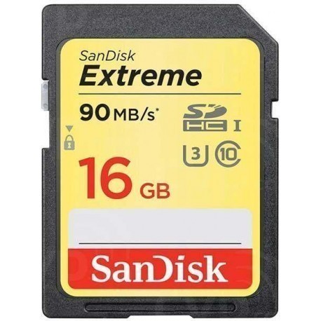 SanDisk карта памяти SDHC 16GB Extreme Video V30 90MB/с