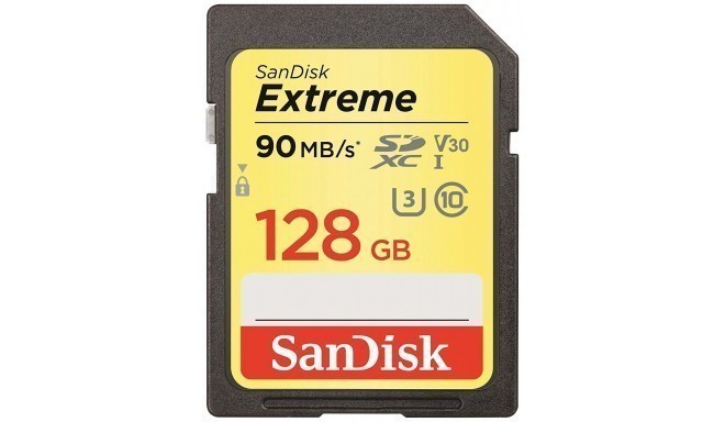 SanDisk memory card SDXC 128GB Extreme Video V30 90MB/s
