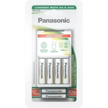 Panasonic зарядное устройство BQ-CC51 + 4x1900 + 2x750