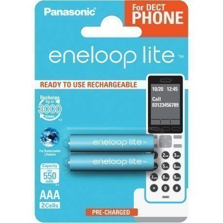 Panasonic eneloop aku lite AAA 550 Dect 2BP
