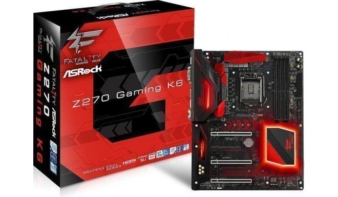 ASRock emaplaat Z270 Gaming K6 Intel Z270 Series LGA1151 3xM.2