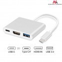Maclean MCTV-840 Adapter USB-C - HDMI / USB 3.0 / USB-C metal housing 4K OTG