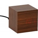 Platinet äratuskell Wooden Cube (43242)