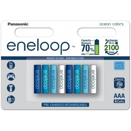 Panasonic eneloop aku AAA 750 8BP Ocean