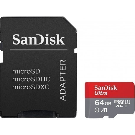 SanDisk mälukaart microSDXC 64GB Ultra 100MB/s A1 + adapter