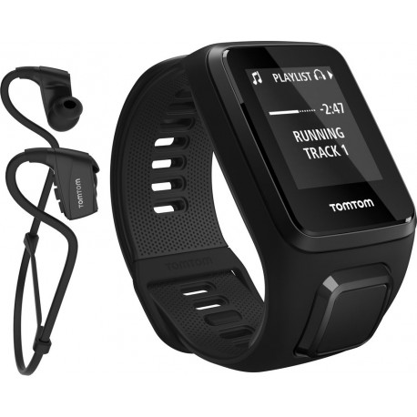 TomTom Spark 3 Cardio + Music S, must + Bluetooth kõrvaklapid