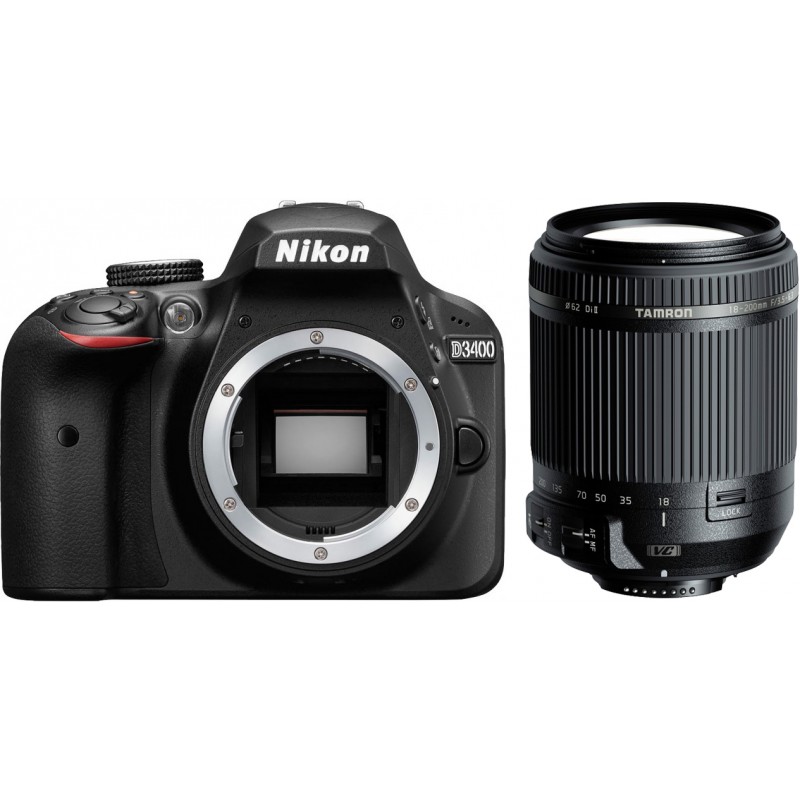 Nikon D3400 + Tamron 18-200mm VC, must