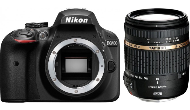 Nikon D3400 + Tamron 18-270mm, black