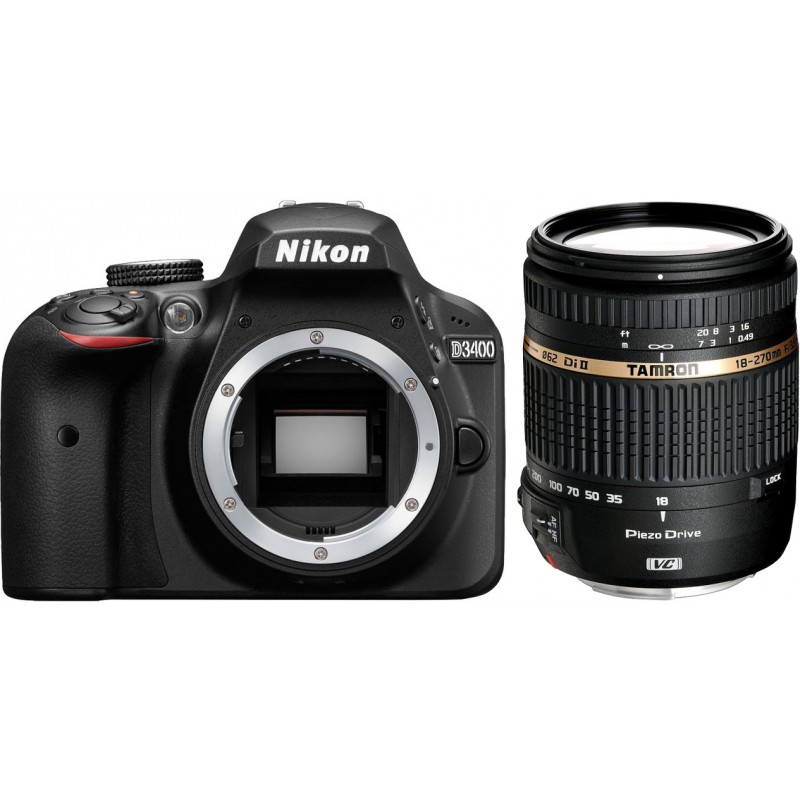 Nikon D3400 + Tamron 18-270мм, черный