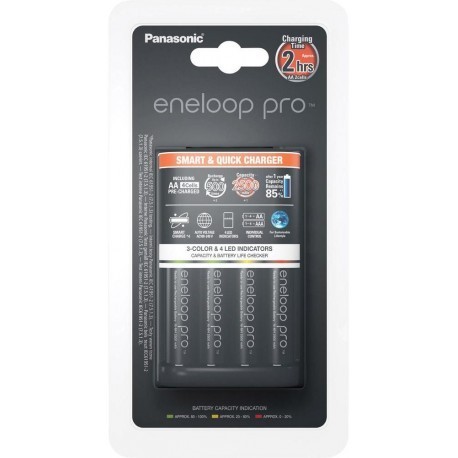 Panasonic eneloop lādētājs BQ-CC55 + 4x2500