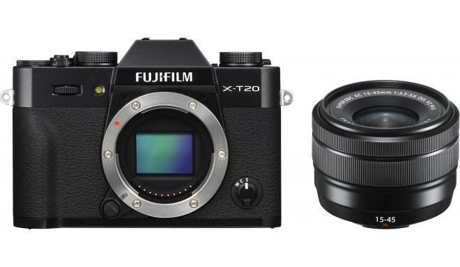 Fujifilm X-T20 + 15-45 мм Kit, черный