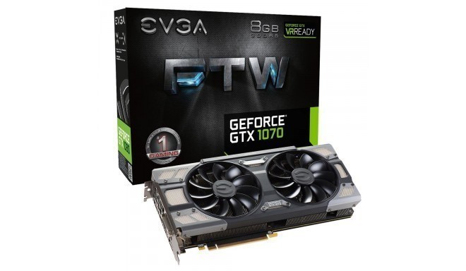 EVGA videokaart GeForce GTX 1070 FTW GAMING ACX 3.0 8GB GDDR5 256Bit