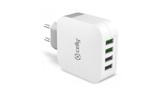 Celly charger Turbo 4xUSB 4.8A